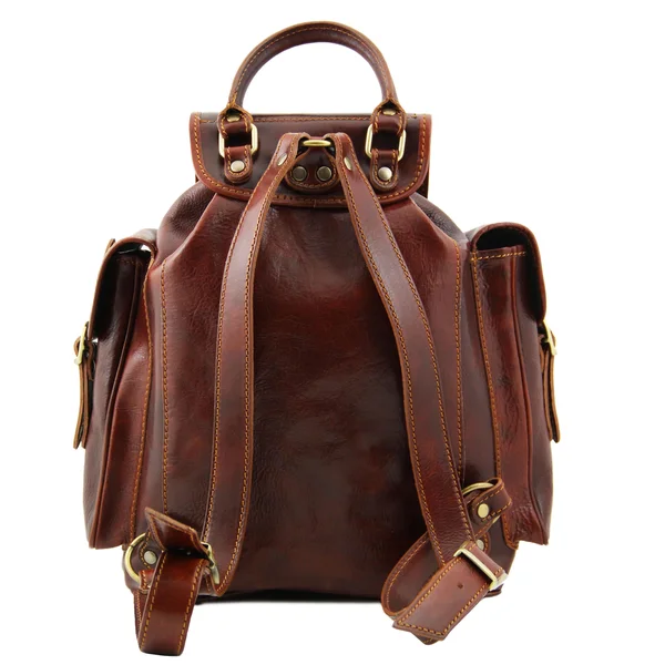 Pechino - Leather Backpack - Brown