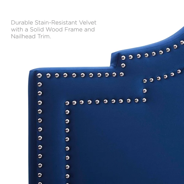 King/California King Lucia Performance Velvet Headboard Charcoal - Modway