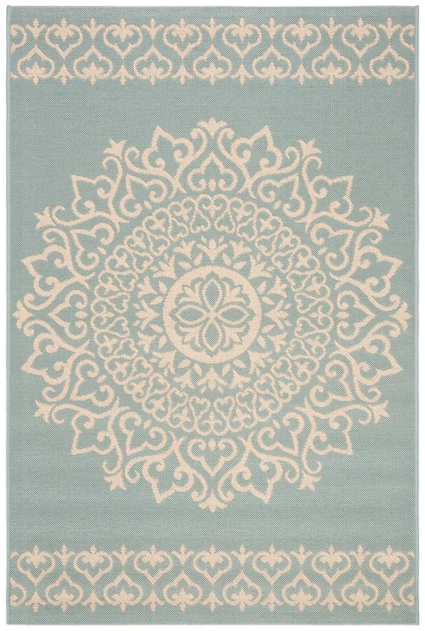 Safavieh Linden LND183L Cream/Aqua 4& x 6& Area Rug