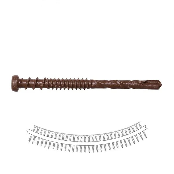 QuikDrive DCSD238SBR01 #10 x 2-3/8 inch Composite-to-Steel Deck Screw Brown 1000 ct