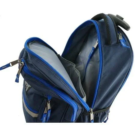 K-Cliffs Heavy Duty Rolling Backpack School Backpack with Wheels Deluxe Trolley Book Bag Wheeled Daypack Multiple Pockets Bookba, 18.5" x 13" x 6"