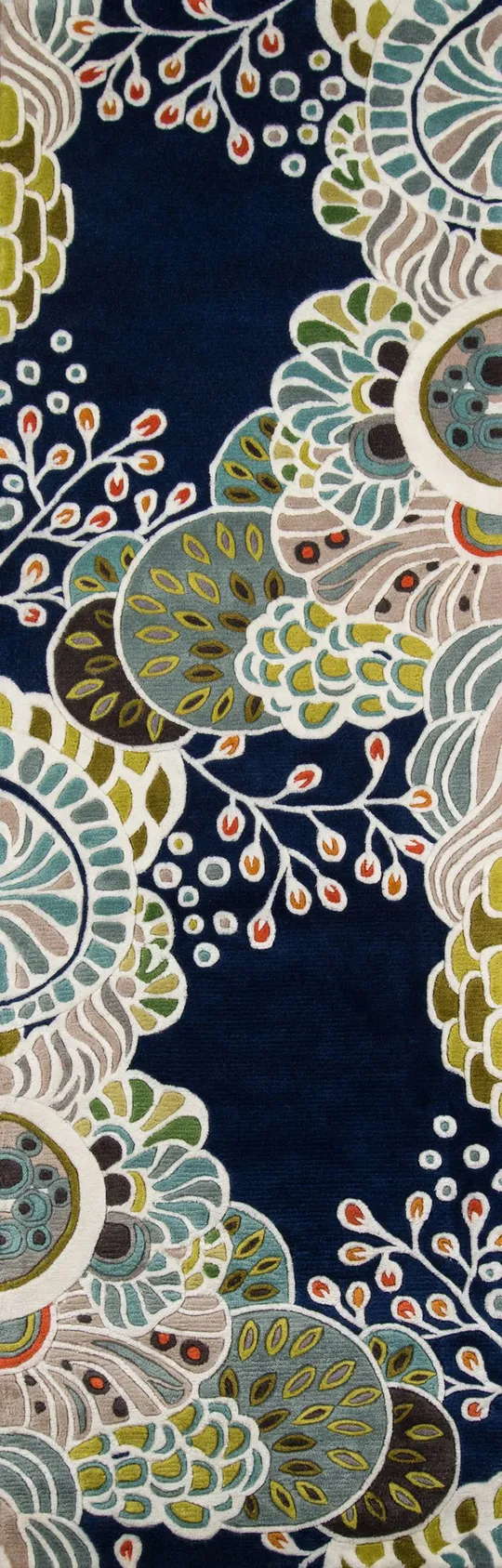 Momeni New Wave Area Rug - Navy, 5&9x22 x 5&9x22 Round
