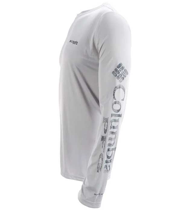 Columbia Red Spark/Americana Men's Terminal Tackle PFG Sleeve Long Sleeve Shirt