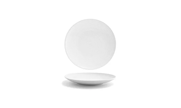 Front of The House DSP008WHP23 Spiral Round Plate - Porcelain - White