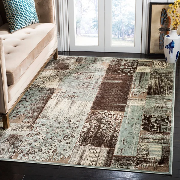 Safavieh Paradise Rug PAR100 Light Blue - Anthracite, 8& x 11& 2x22