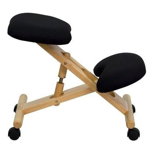 Office Furniture in A Flash WL-SB-210-GG Kneeling Chair - Black