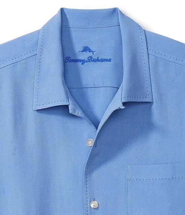 Tommy Bahama Hawaiian Herringbone Silk Short-Sleeve Woven Shirt - 3XL