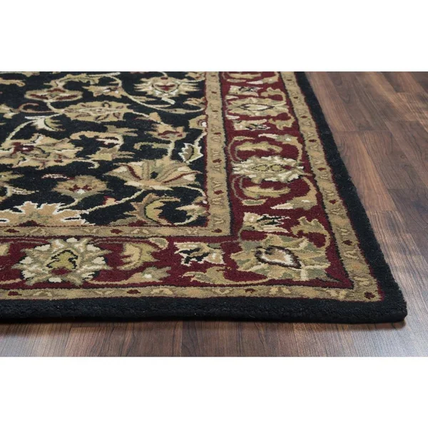 Sareena Black 3& x 5& Hand-Tufted Rug- SE1000