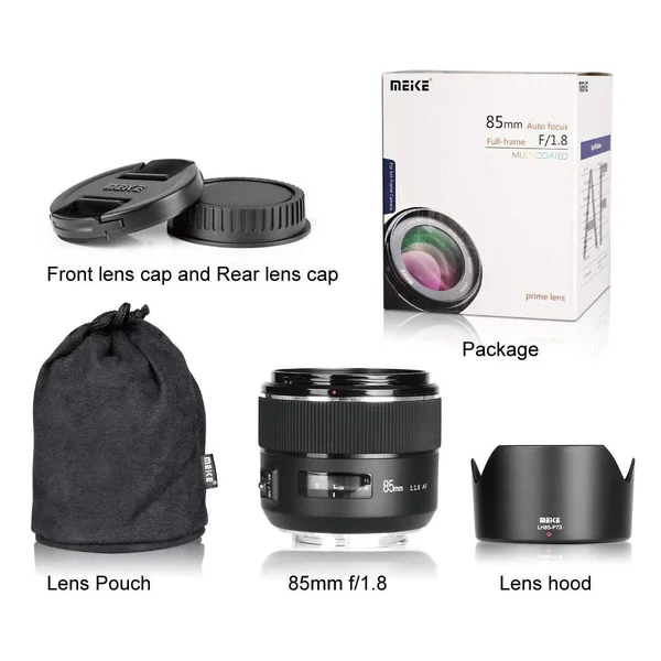 Meike 85mm f/1.8 Lens for Canon EF, Black