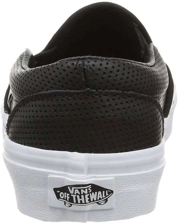 Vans Perf Leather Classic Slip-On Shoes - Black - 9.5