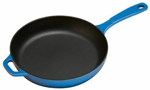 Lodge EC11S33 Enameled Cast Iron Skillet 11-inch Caribbean - Blue