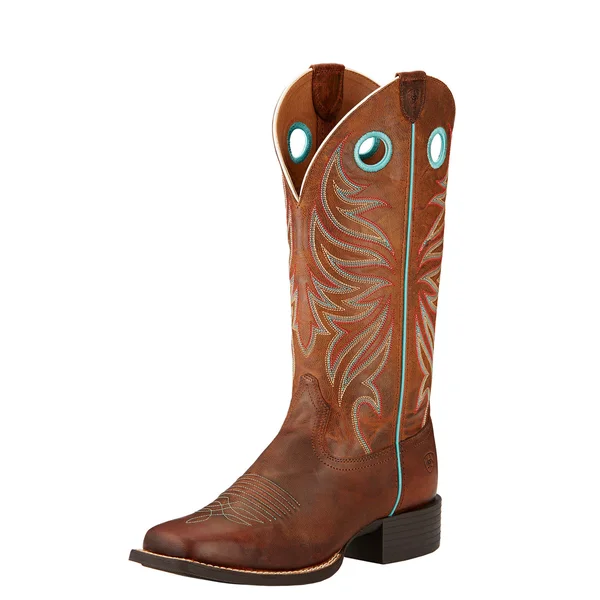 Ariat Women's Round Up Ryder Boot - Sassy Brown B, 6