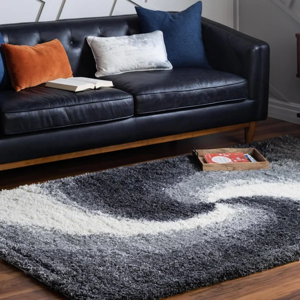 Soft Touch Shag Smoke Gray 7x10 Area Rug