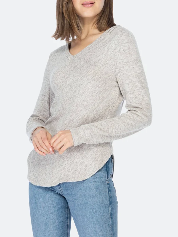 Bobeau Signature Brushed Hoodie - White