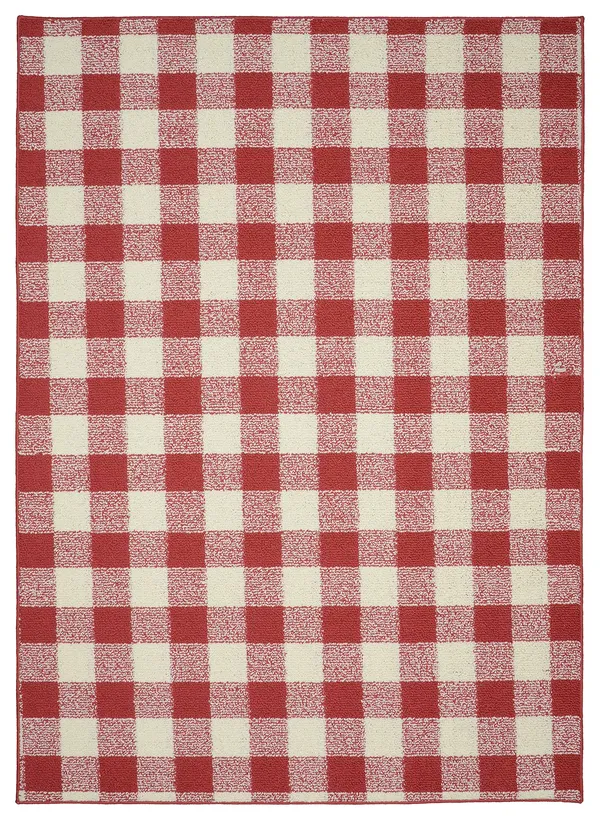 Garland Rug Country Living 7 ft. x 10 ft. Area Rug Chili Red/Ivory - Beige