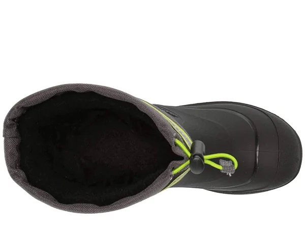 Kamik Kids& Snobuster 3 Insulated Waterproof Winter Boots, Charcoal/Lime