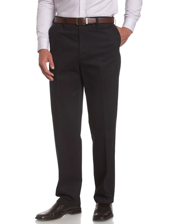 Savane Pleated Ultimate Performance Chino- Big & Tall, 54 30, Blue