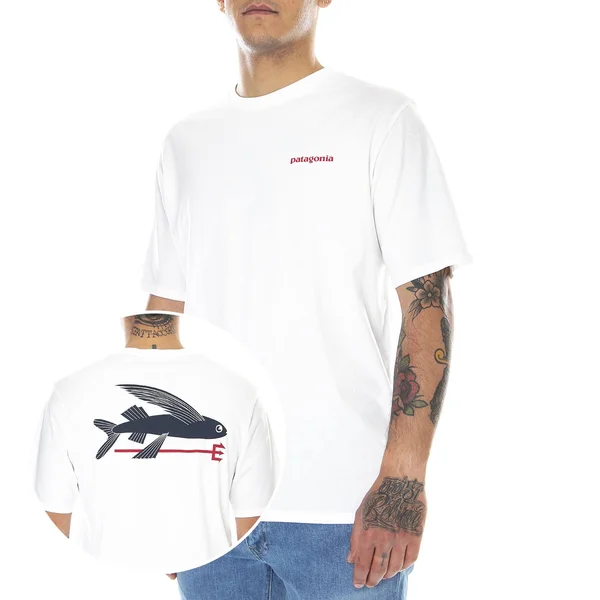 Patagonia Flying Fish Organic T-Shirt - Men's White - S