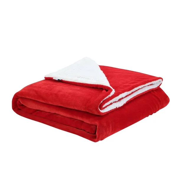Cozy Tyme Orville Red 90-in x 90-in Polyester Blanket, B173A-20RDQ-LS