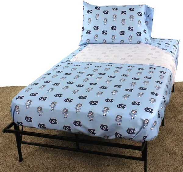 College Covers North Carolina Tar Heels Sheet Set King, White