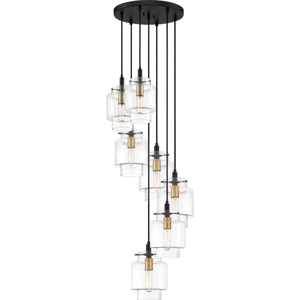 Quoizel 3 Light Naomi Pendant Earth Black