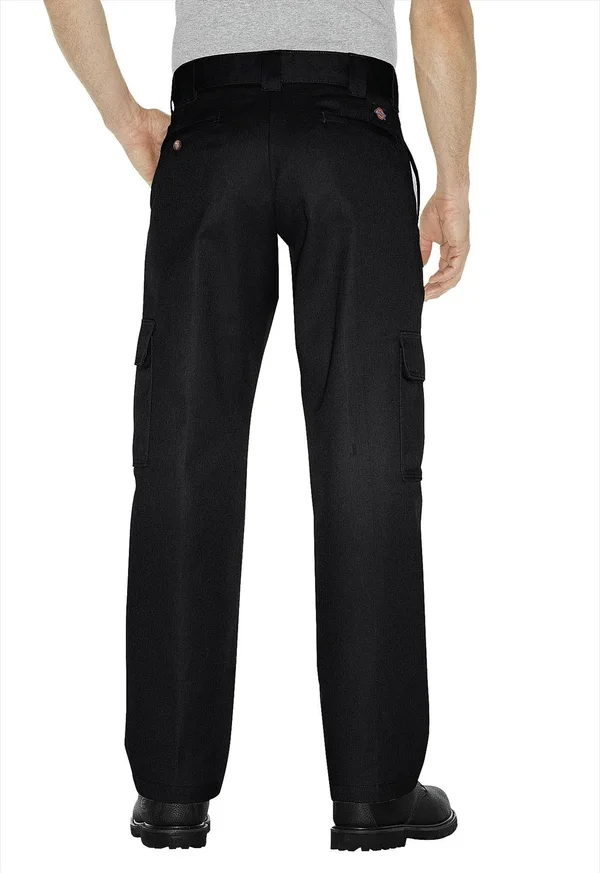 Dickies Relaxed Fit Straight Leg Cargo Work Pants - Black