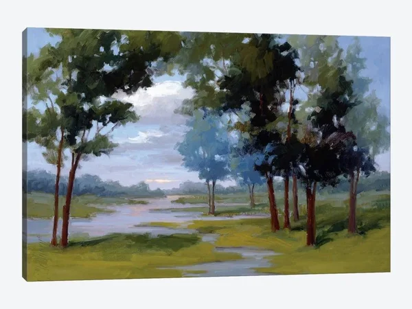 Vicki Mcmurry Paintings on Canvas Art - Wandering Water Print ( scenic & landscapes > Nature > marshes & swamps