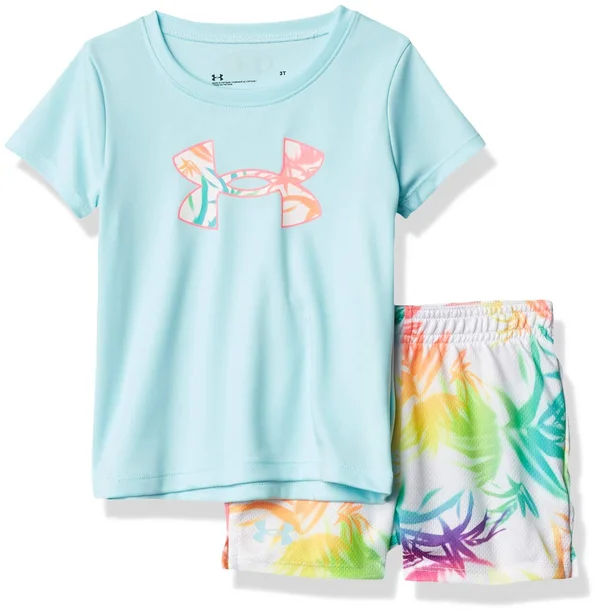 Under Armour Palm Haze Tee & Shorts Set - Girls& 2T Breeze