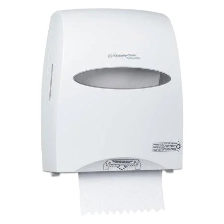 Kimberly Clark Sanitouch Hard Roll Towel Dispenser - 12.63 inch x 10.2 inch x 16.13 inch, White KCC09995