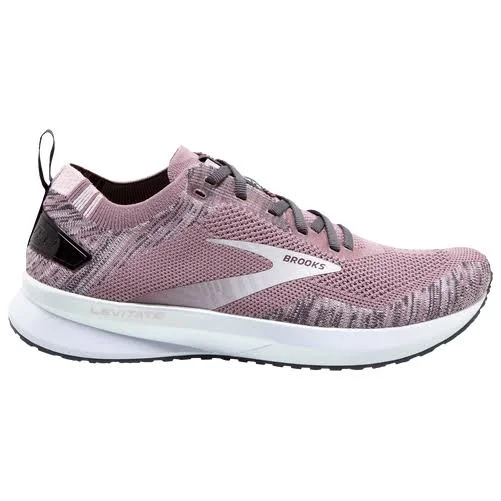 Brooks Levitate 4 - Womens Performance Running Shoes - Blackened Pearl/Metallic/Primrose, Size 6.5