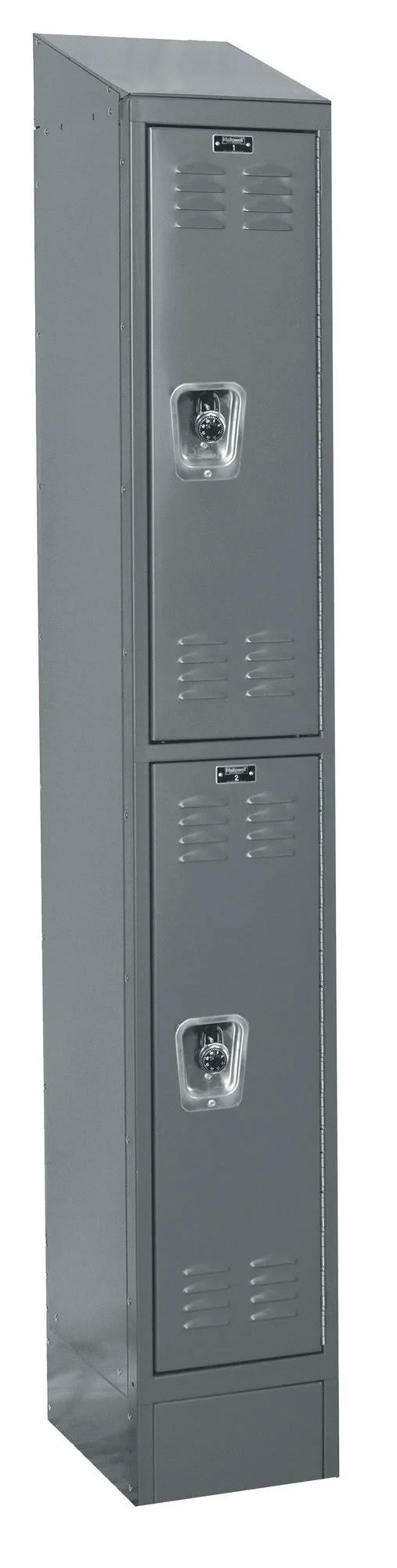 ReadyBuilt II 2 Tier 1 Wide Locker Hallowell Size: 78x22 H x 12x22 W x 18x22 D - Color: Dark Gray