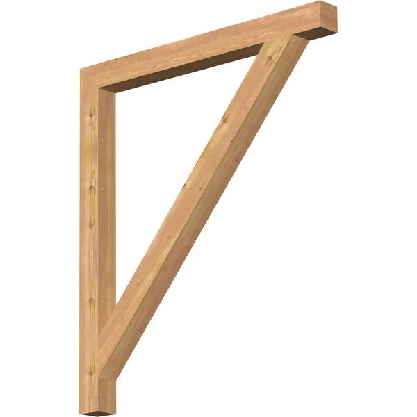 Ekena Millwork 3 1/2x22W x 42x22D x 48x22H Traditional Block Smooth BRACKET - Western Red Cedar