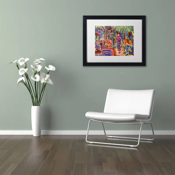 Josh Byer 'Folk' Matted Framed Art - Black 11 x 14