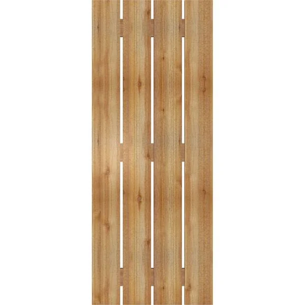 Ekena Millwork RBS06S23X058RWR 23x22W x 58x22H TimberCraft Four 5 3/8x22 Boards Spaced Board-n-Batten Shutters - Rough Sawn Weste