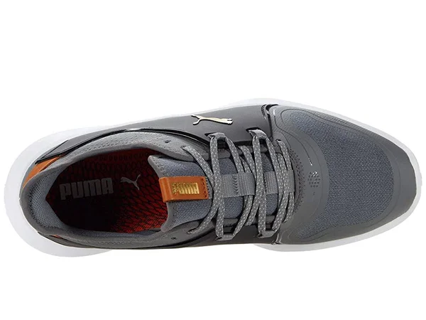 Puma Ignite Fasten8 Golf Shoes - Quiet Shade/Gold/Black 10.5, Wide