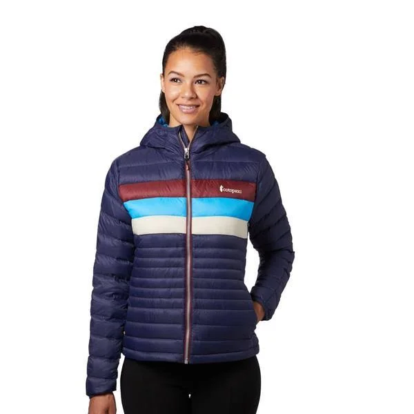 Cotopaxi Fuego Down Hooded Jacket - Women's Maritime Stripes, XL