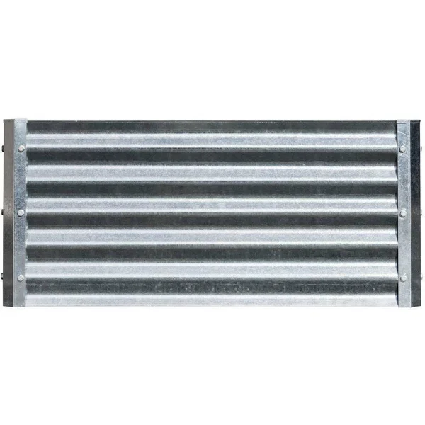 EarthMark High Galvanized Steel Raised Garden Bed, Silver
