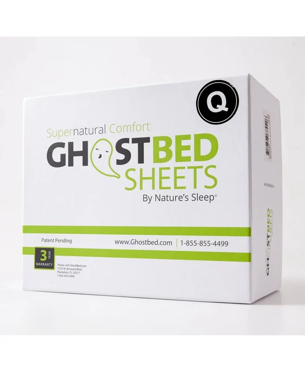 GhostBed Luxury Fitted Sheet Set - White (Cal King)