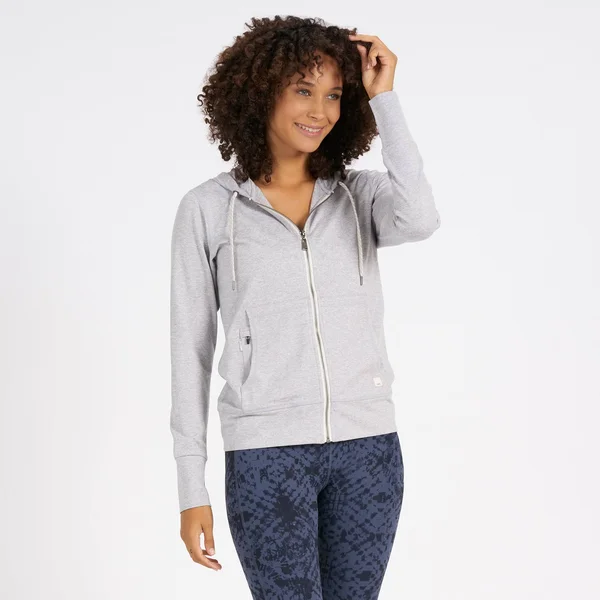Vuori Women's Halo Performance Hoodie - Medium - Pale Heather Grey