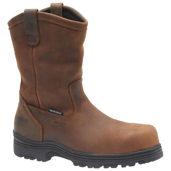 Carolina Mens Waterproof Composite Toe Wellington, Brown