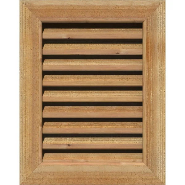 Ekena Millwork GVWVE26X2601RFUWR 26x22W x 26x22H Vertical Gable Vent (31x22W x 31x22H Frame Size): Unfinished - Functional, Rough