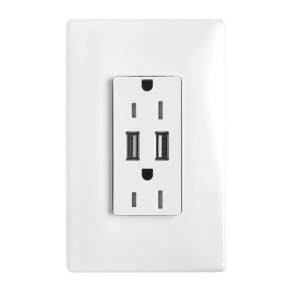 Lutron SCR-15-UBTR-TP Tamper-Resistant USB Receptacle, Taupe, 15A, 125V