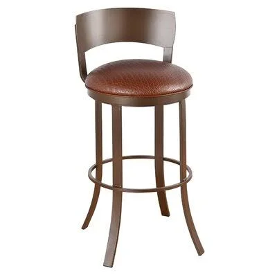 Patricia Swivel Bar & Counter Stool Winston Porter Seat Height: Bar Stool (30x22 Seat Height) - Color: Matte Black, Upholster