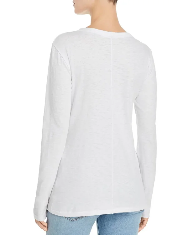 Rag & Bone Long-Sleeve Crewneck Tee - White