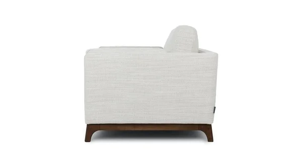 White Armchair - Solid Wood Legs, Article Ceni Modern Furniture