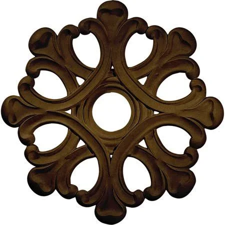 20 7/8x22OD x 3 5/8x22ID x 1x22P Angel Ceiling Medallion (Fits Canopies Up to 4 3/8x22) - Hand-Painted Brass