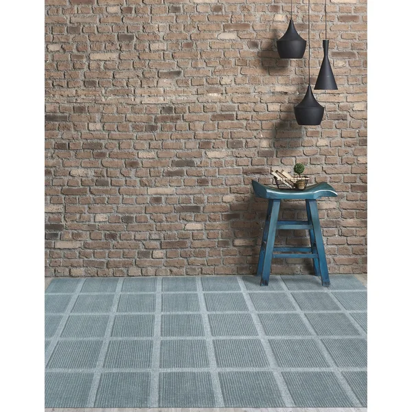 Marinda Hand-Woven Wool Area Rug - 8x10 - Blue