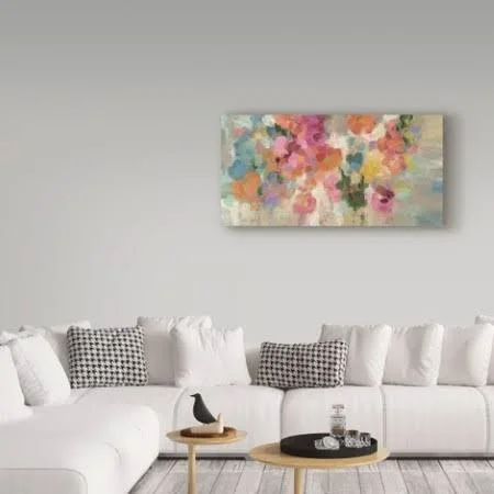 Trademark Fine Art 'Colorful Garden I Crop' Canvas Art by Silvia Vassileva - White