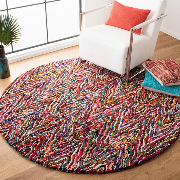 Safavieh Nantucket Multi 8& x 8& Round Area Rug