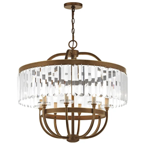 Livex Lighting 50549-64 Ashton 8-Light Chandelier - Hand Painted Palacial Bronze